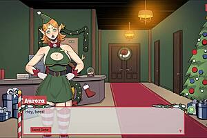 Mrs. Santa Teases With Anal Plug!