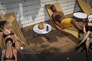 Croft eventyr ep 18 bringer milf action i bikini, udendørs anime spænding