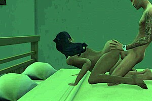 monalisa in pink bra gets seduced and assfucked by aunt in anime cartoon