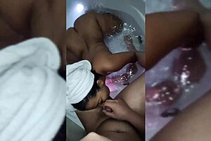 Bathtub fun with my step-nephew turns steamy fast!