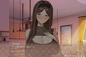 Wanna play with Summer Clover in hentai harem game for wild kitchen sex?