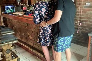 hot milf upskirt tease turns into a steamy neighbor fuck.