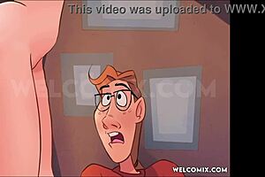 this hot milf loves sending nudes in naughty home animation with big cartoon tits.