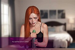 Redhead wife's deepthroat skills put to the test in 3D