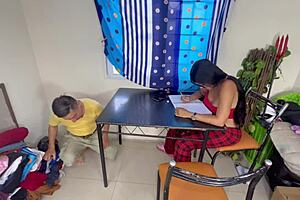 she says, 'today is my special day for creampie from strangers' as the desi bhabhi enjoys the semen.