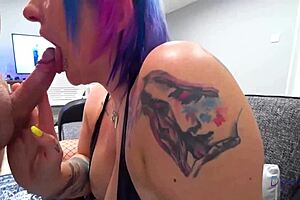 Is Livie Blainn's Cum Slave Worship Enough for Pervert Daniel? He Craves Her Tattooed MILF Body More.