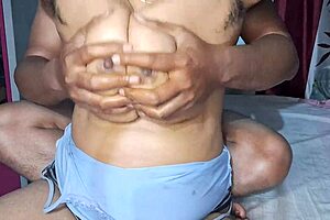 Hot Indian Desi Bhabhi Big Boobs Oil Massage With Huge Tits