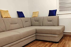 female slave in bdsm session with harness and fellation