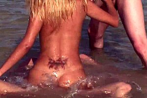 Brazilian Barbie Banks Gets Double Penetrated Hard In Water