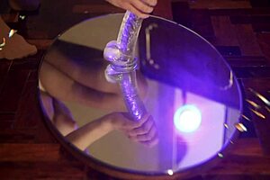 Stepsister, why tear pantyhose and ride that giant dildo?