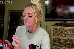 Watch this petite mature blonde rub her nipples and deep finger her shaved pussy!