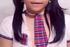 Beautiful schoolgirl shows big ass and voluptuous vagina.