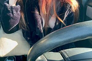 artemisia love flashing big tits in car ride under sun 😍