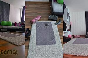 dive into my naked workout, triple cam view, oops forgot clothes!