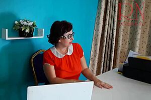 Unbelievable! Sexretary Flashes Pussy on Security Cam Under Office Desk. Naughty French Classic!