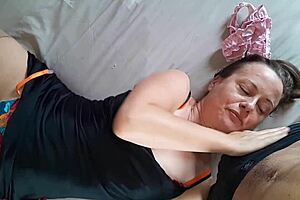 blonde french amateur in sexy satin dress