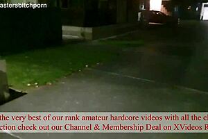 Brazen kiwi milf slut gets pissed on outdoor sidewalk with tattoo and piercing