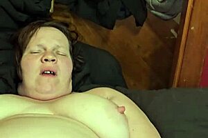 hot mature blonde shows off natural tits and hairy pussy close-up