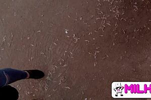 busty spanish milf can't resist sucking my dick in the park!