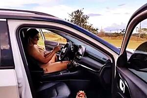 My Stepmother Caught Me with Her Car and Gave Me an Anal Surprise Outdoors