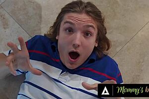 Perv teen creampies stepmom Rachael Cavalli while stepdad watches nearby