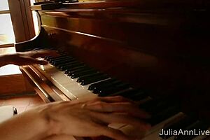 Busty Milf Julia Ann Fingers Herself on Piano