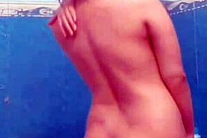 hidden camera captures bathroom activities quietly.