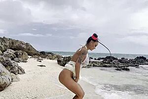 Watch Monika Fox Swim In The Sea And Fuck Her Pussy With A Big Dildo On White Sand Beach. Or Dive Deeper?