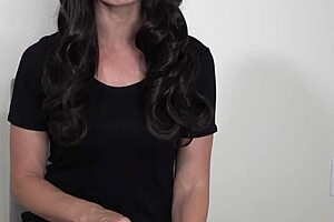 The reluctant wife engages in roleplay with her coworker in a softcore scenario