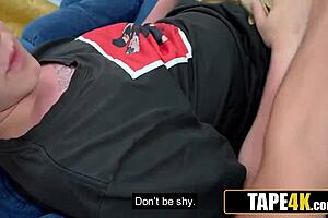 Sporty Russian cougar snags nerdy guy while jogging. Takes him home for fun! 😜