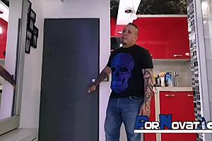 Mexican father participates in casting interview at party.