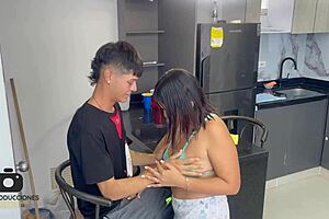 Big tits homemade video with amateur couple and anal action