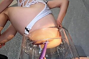 her anal fetish comes true with ass penetration on chair