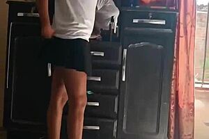 the sexy mexican colegiala gets fucked after classes, worshiping ass, rough anal, spreading big ass in shoes