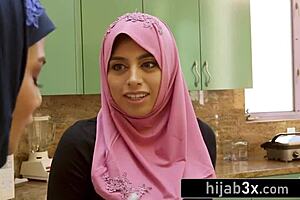 All-Natural Busty Muslim Teen 18+ Seducing Her Stepmom's White Boyfriend