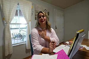 My Hot Step-Mom Uses My Monster Cock In Doggystyle. Tits And Ass Bouncing With Big Tits Blonde Milf Cum On Ass.