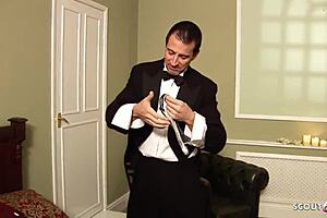 Big boobs ebony goddess wife seduces hotel boy to rough interracial cheating sex!