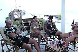 Compilados do Casal Kobra on Bora Cast with Bruna Carlos Show Fat Ass in Part 3 on Sheer Red