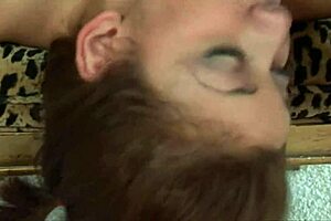 brunette girl in heels and stockings