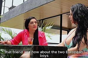 Two Naughty Milfs Hire Stripper For Simultaneous Fucking - Lizi Love!