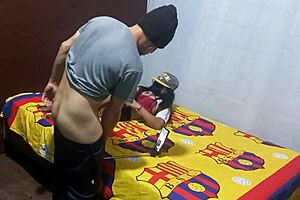 Stepmother caught masturbating in apartment begs for help to finish homemade porn video