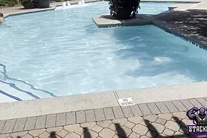 stacxxxs shows a day at the pool with hawaiian angel in a casual setting.