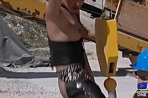 Does Lana Woods Come To The Construction Site For A Good Anal Fuck?