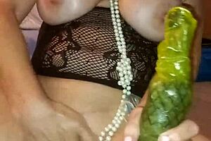 velvet rain masturbates with huge toys and squirts