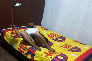 Stepmother caught masturbating in apartment begs for help to finish homemade porn video