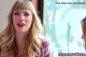 Teen lesbian tribs mature MILF in first time encounter. High definition masturbation scene.