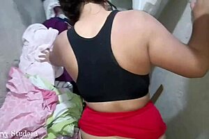 Chubby cousin calls me to fuck her tight ass in thong and skirt horny dialogue you gotta hear it