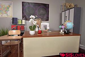 Aubree Valentine and Austin Pierce seduce teacher Katie Morgan to skip summer school.