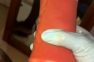 Deep throating my sextoy in stockings? Cum in mouth like a slave!