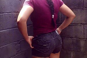 latina gets quick anal behind her parents' house with the neighbor